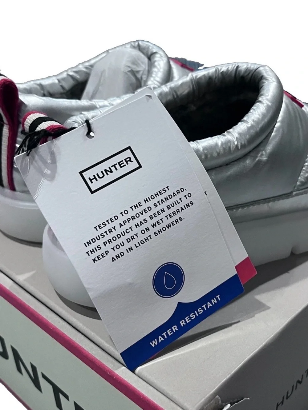Hunter Kids Codys Silver Metallic Slip On Shoes Big Kid US 4 EU 36 NWT